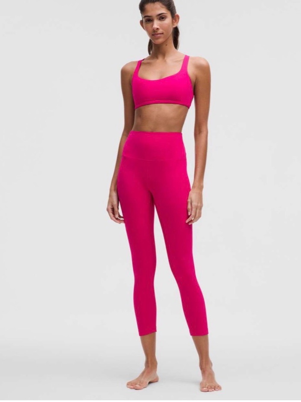 Lululemon Align High-Rise Crop 23"Passionate 10 W6BGKS Nulu Athletic Running - Picture 2 of 13